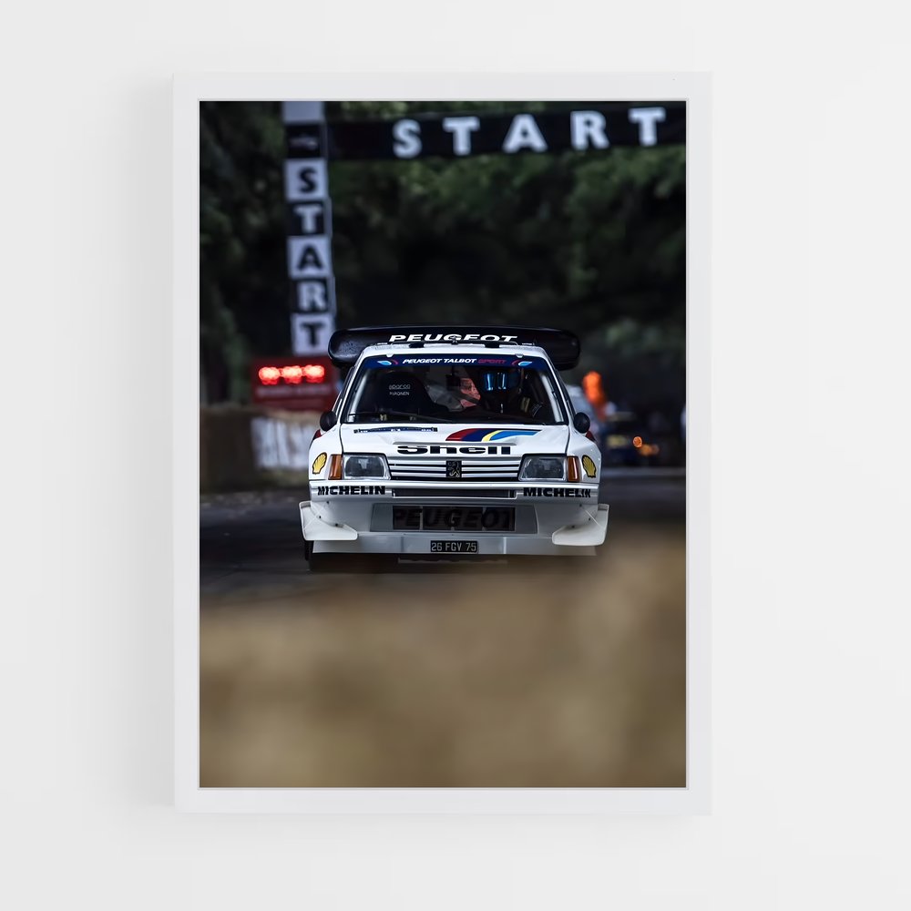 Poster Nuit de Rallye – affiche Peugeot (vue 3)